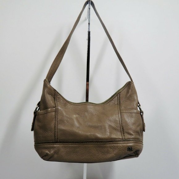 THE SAK Kendra Pebbled Leather Hobo Purse Shoulder Bag ~ TAUPE - Picture 2 of 6
